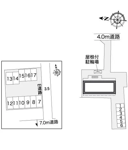 ★手数料０円★宇都宮市西原２丁目　月極駐車場（LP）